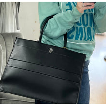Load image into Gallery viewer, Vegan Leather Tote by Simply Southern~Black