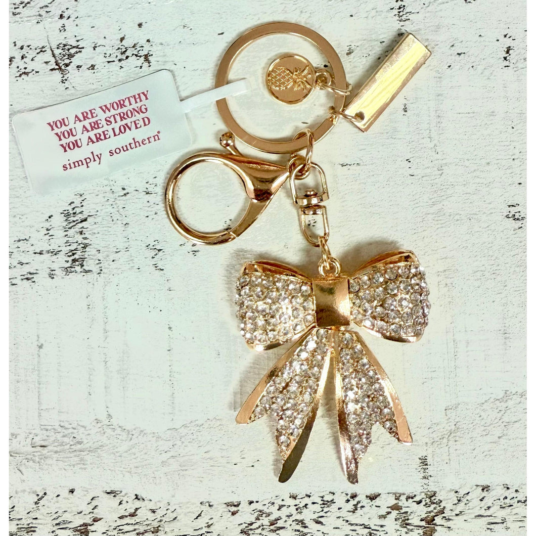 Bag Charm~Silver Bow~Simply Southern