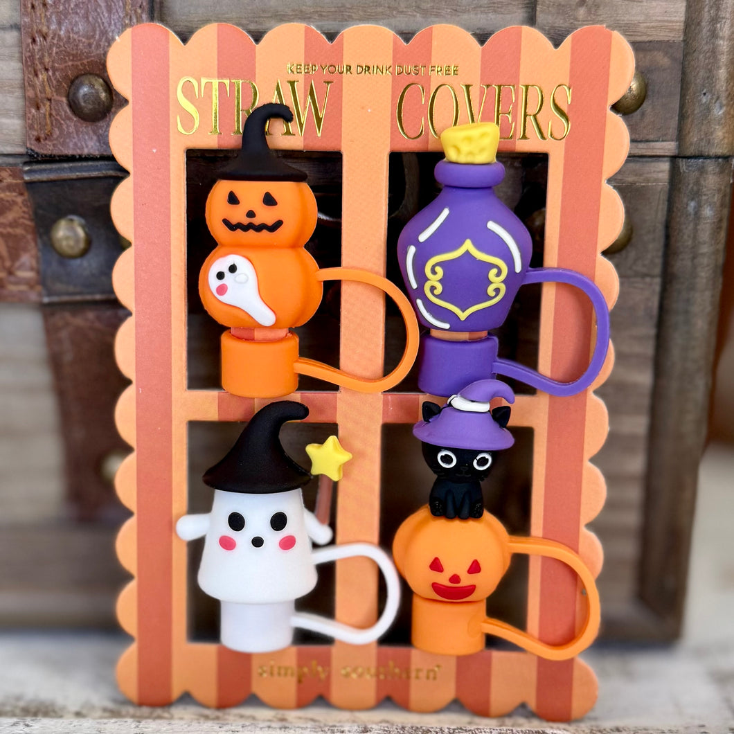 Straw Covers by Simply Southern~Pumpkin