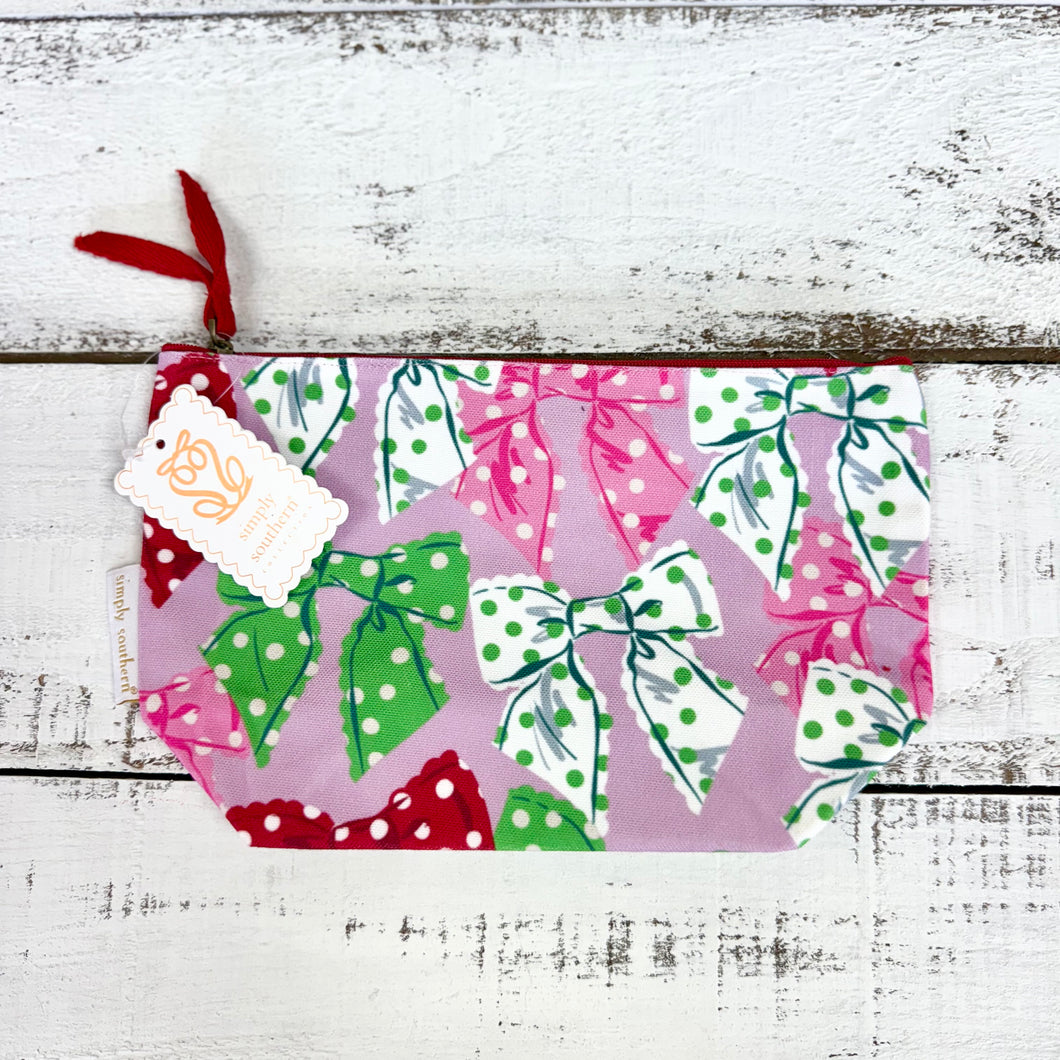Seasonal Pouch Bag by Simply Southern~Holiday Dots