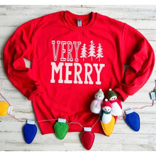 Load image into Gallery viewer, Very Merry Sweatshirt~Red
