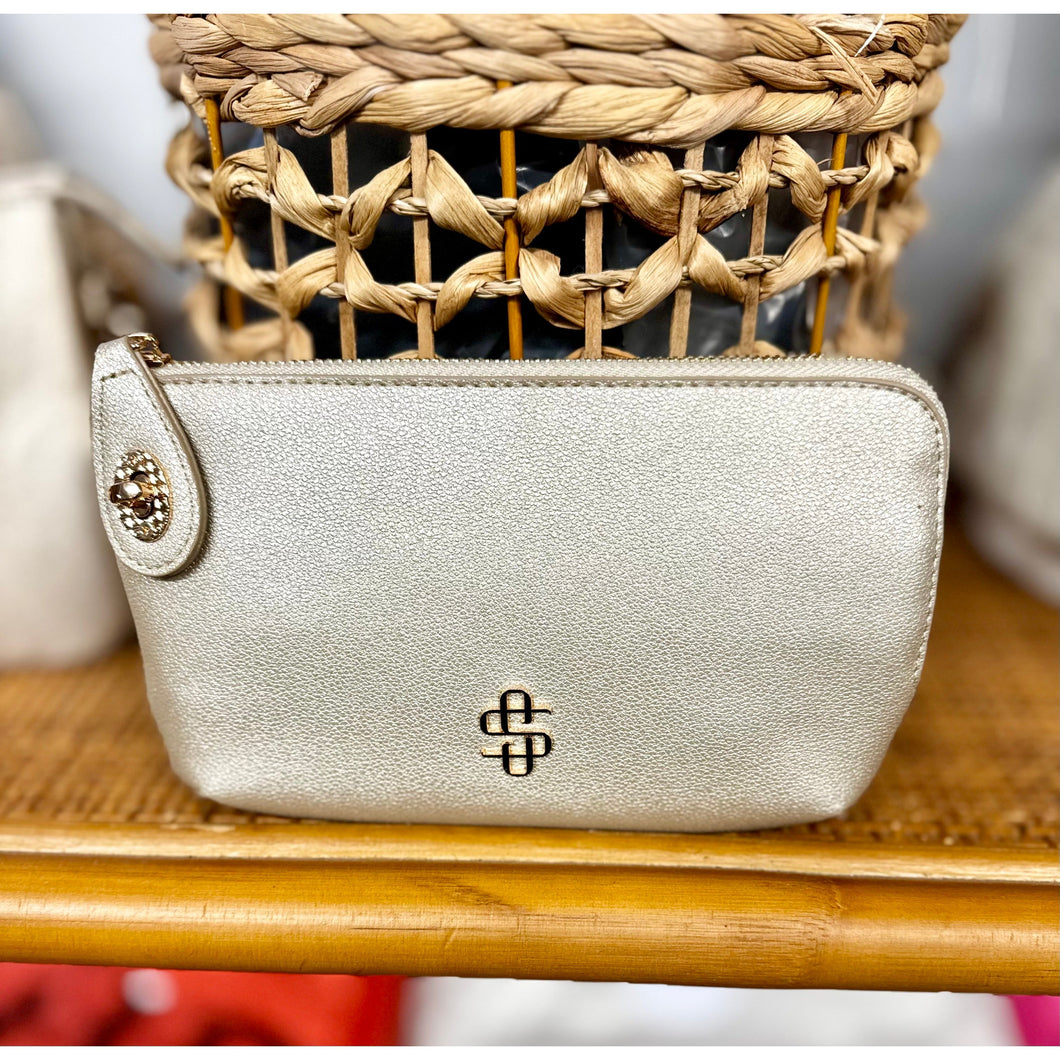 Vegan Leather Lock Crossbody by Simply Southern~Tan