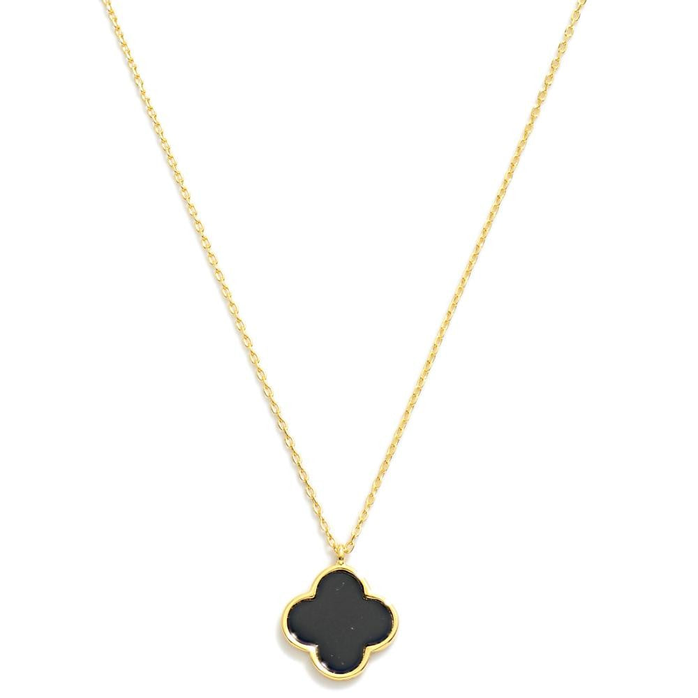 Necklace Clover Black