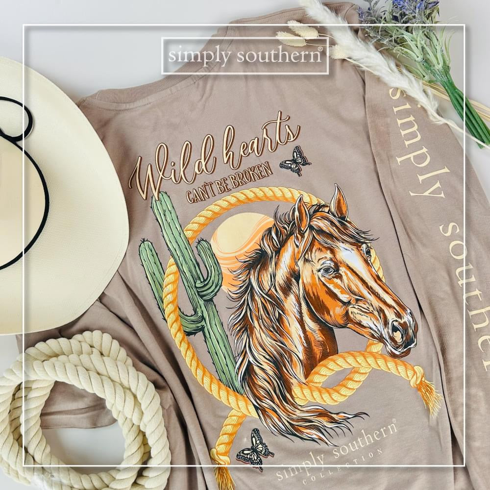 ‘Wild Heart’ Long Sleeve Shirt by Simply Southern