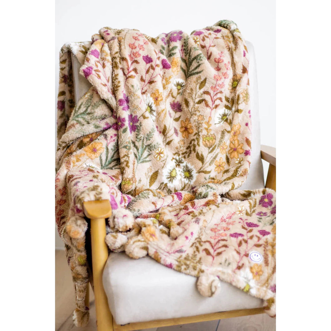 Sherpa Blanket Tan Field~Simply Southern