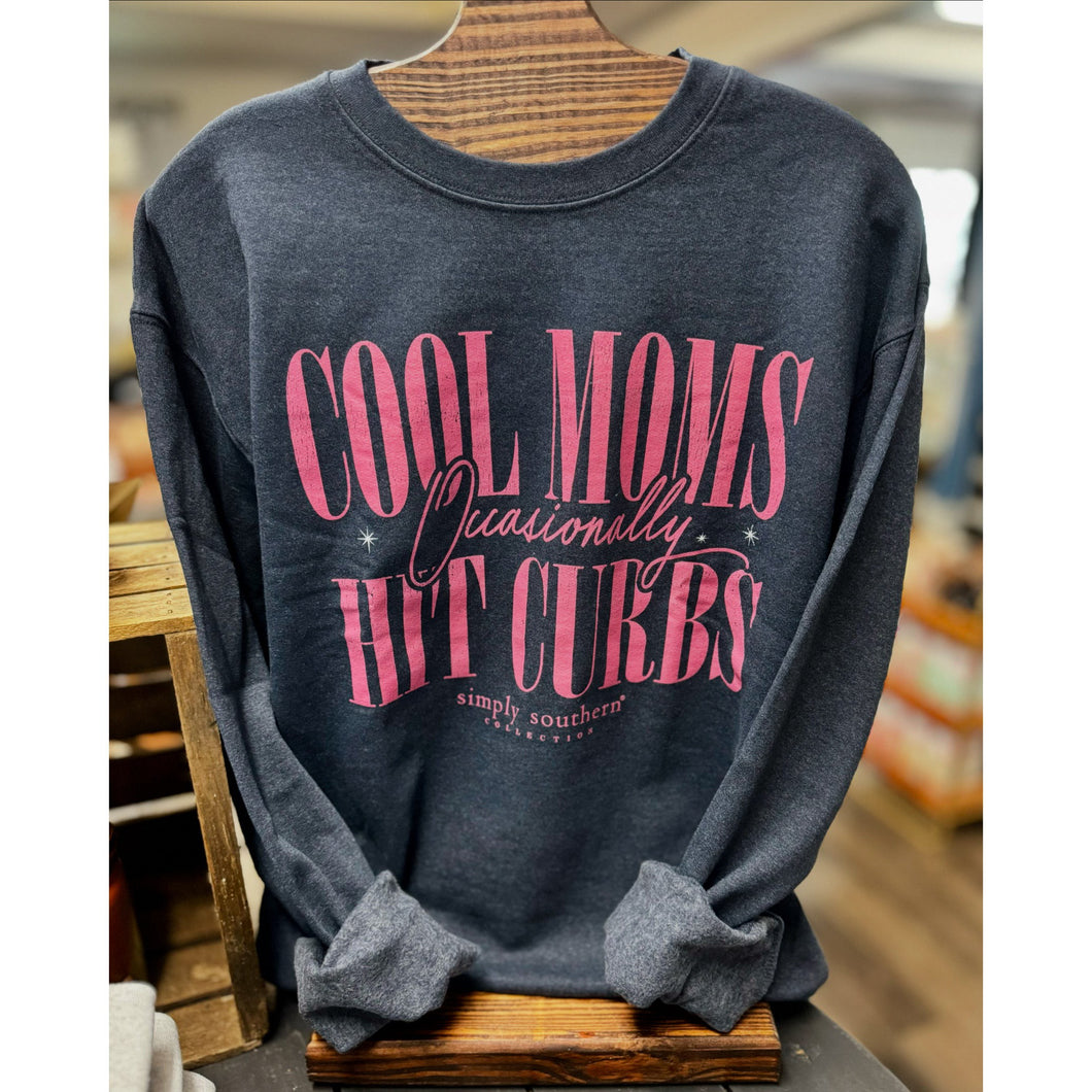 Cool Moms Hit Curbs Sweatshirt by Simply Southern