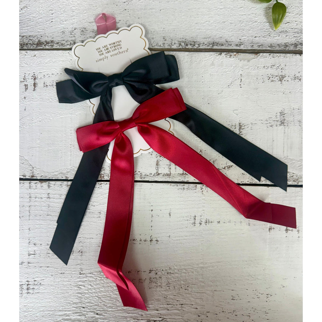 Hair Bow Set~Black/Red~Simply Southern