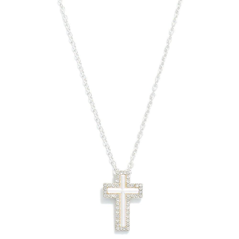 Necklace Pearl Cross