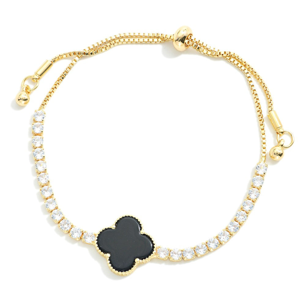 Bracelet Rhinestone Clover