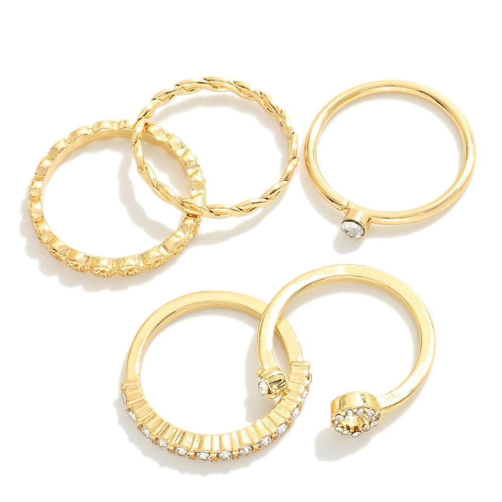 Stackable Ring Set Rhinstones