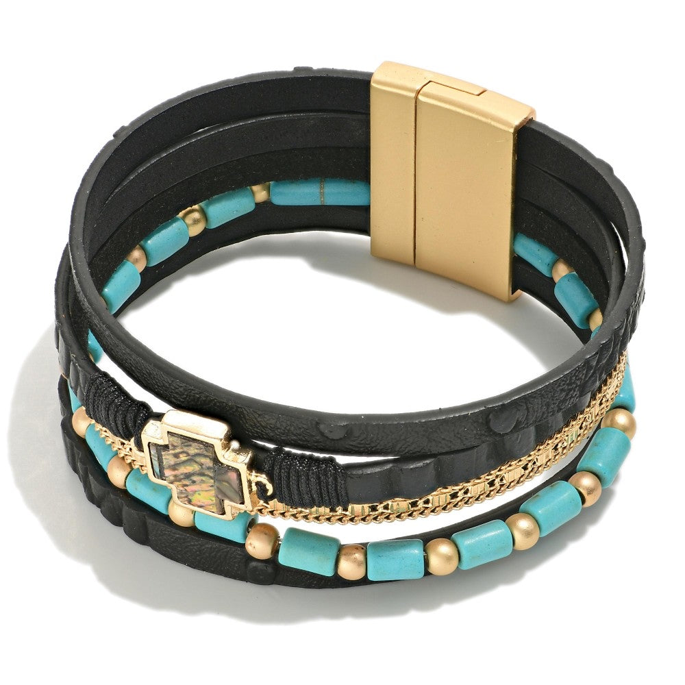 Multi-Strand Leather Bracelet