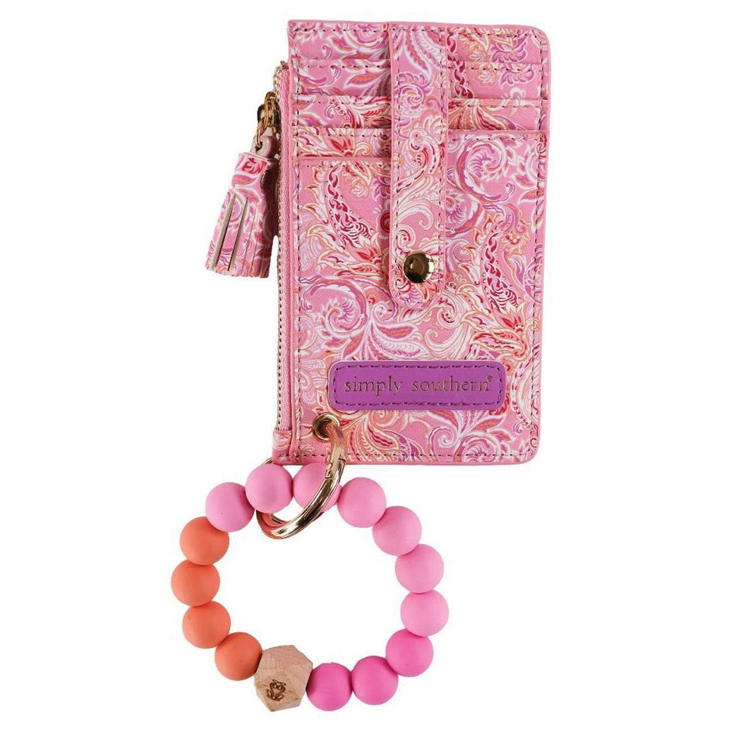 Bead Bangle Wallet By Simply Southern~Pink Paisley