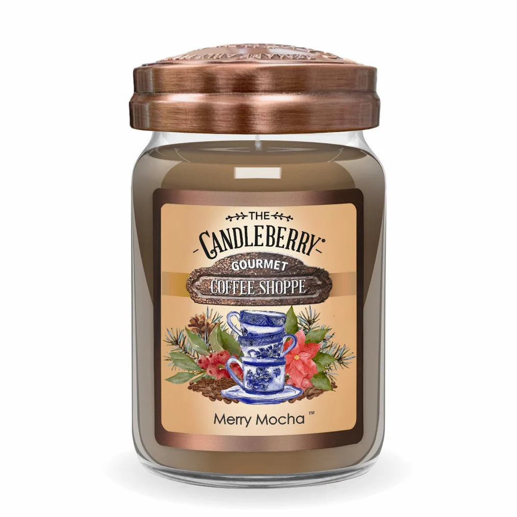 Candleberry Candle Coffee Shoppe~Merry Mocha 26oz