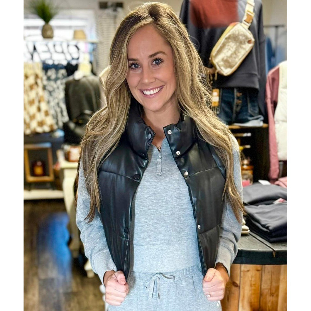 Cropped Quarter Zip Pullover by Simply Southern~Heather Gray