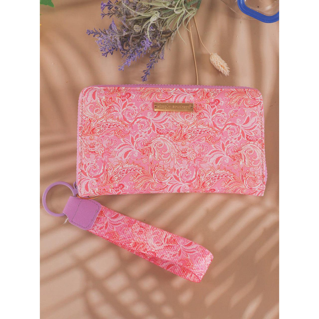 Phone Wallet By Simply Southern~Pink Paisley