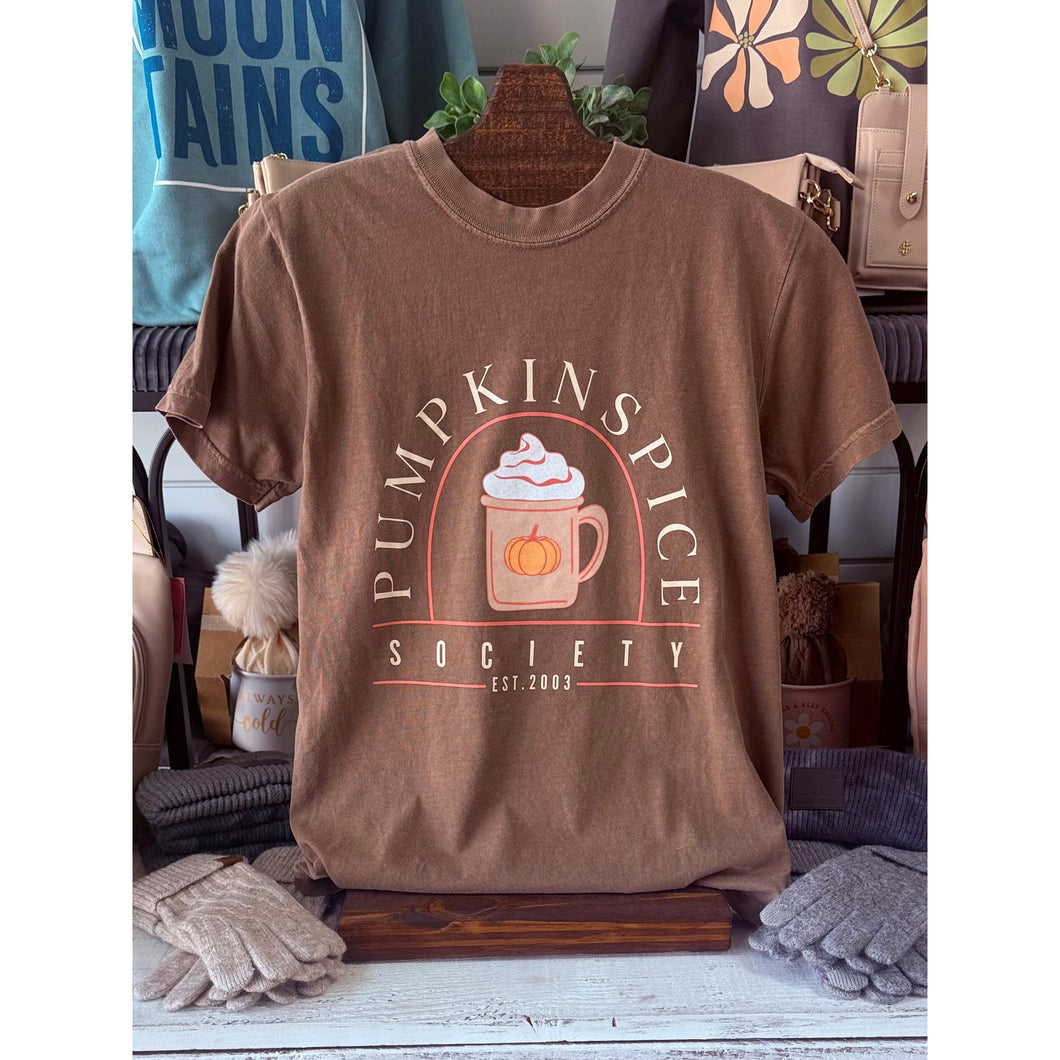 Pumpkin Spice Society Tee~Espresso