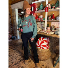 Load image into Gallery viewer, Merry and Bright Sweatshirt~Heather Green
