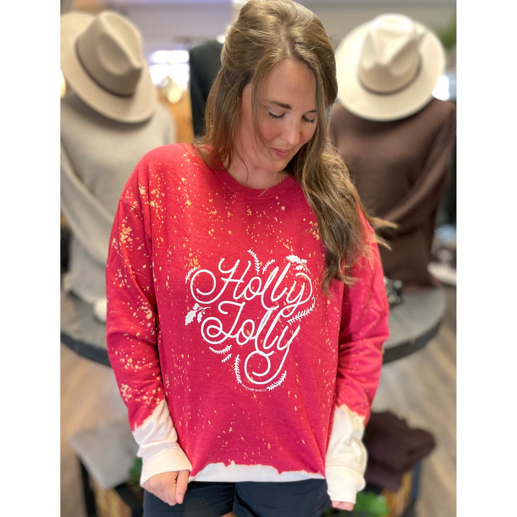 Holly Jolly Bleached Sweatshirt