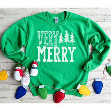 Load image into Gallery viewer, Very Merry Sweatshirt~Green
