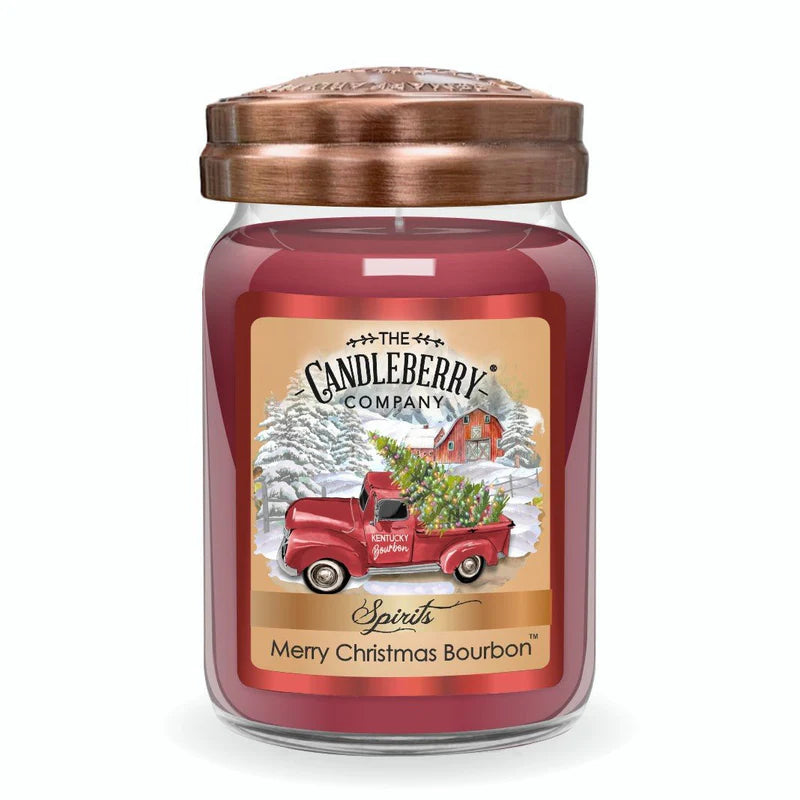 Spirits~Candleberry Candle ~Merry Christmas Bourbon 26oz