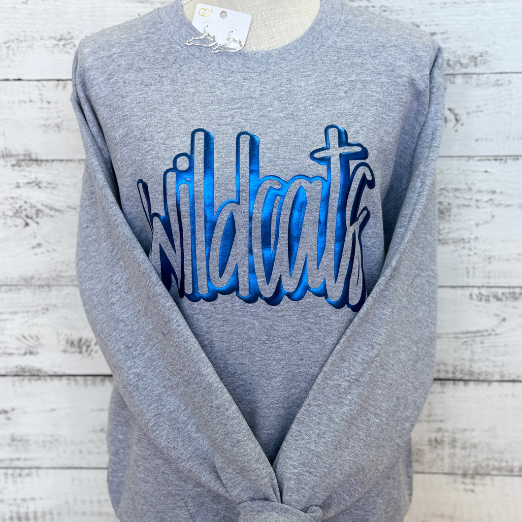 Kentucky Wildcats Puff Sweatshirt~Grey
