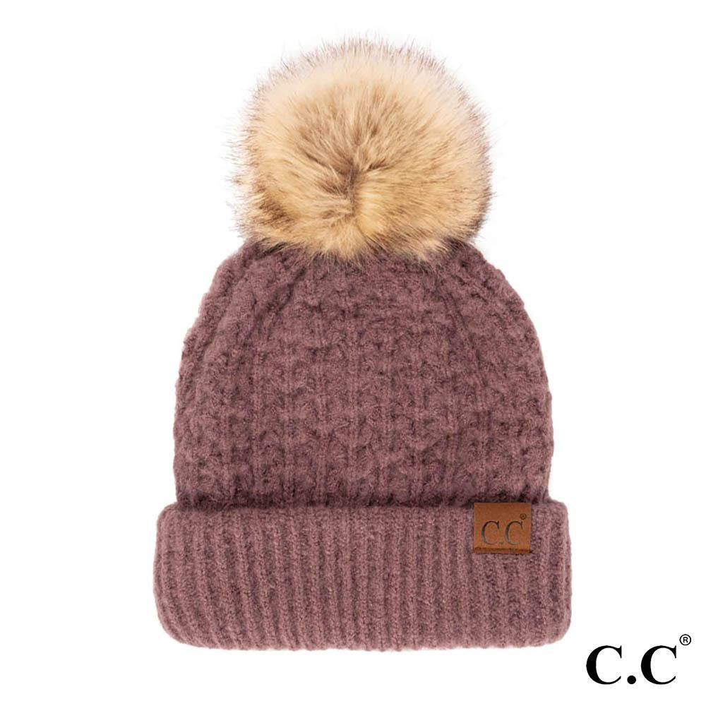 CC Pom Beanie~Cocoa Berry