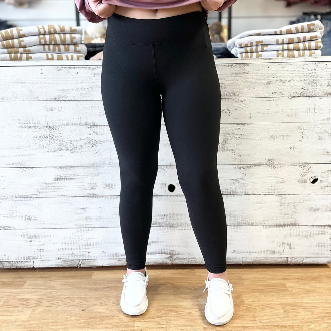 Leggings Black Peachskin Lightweight