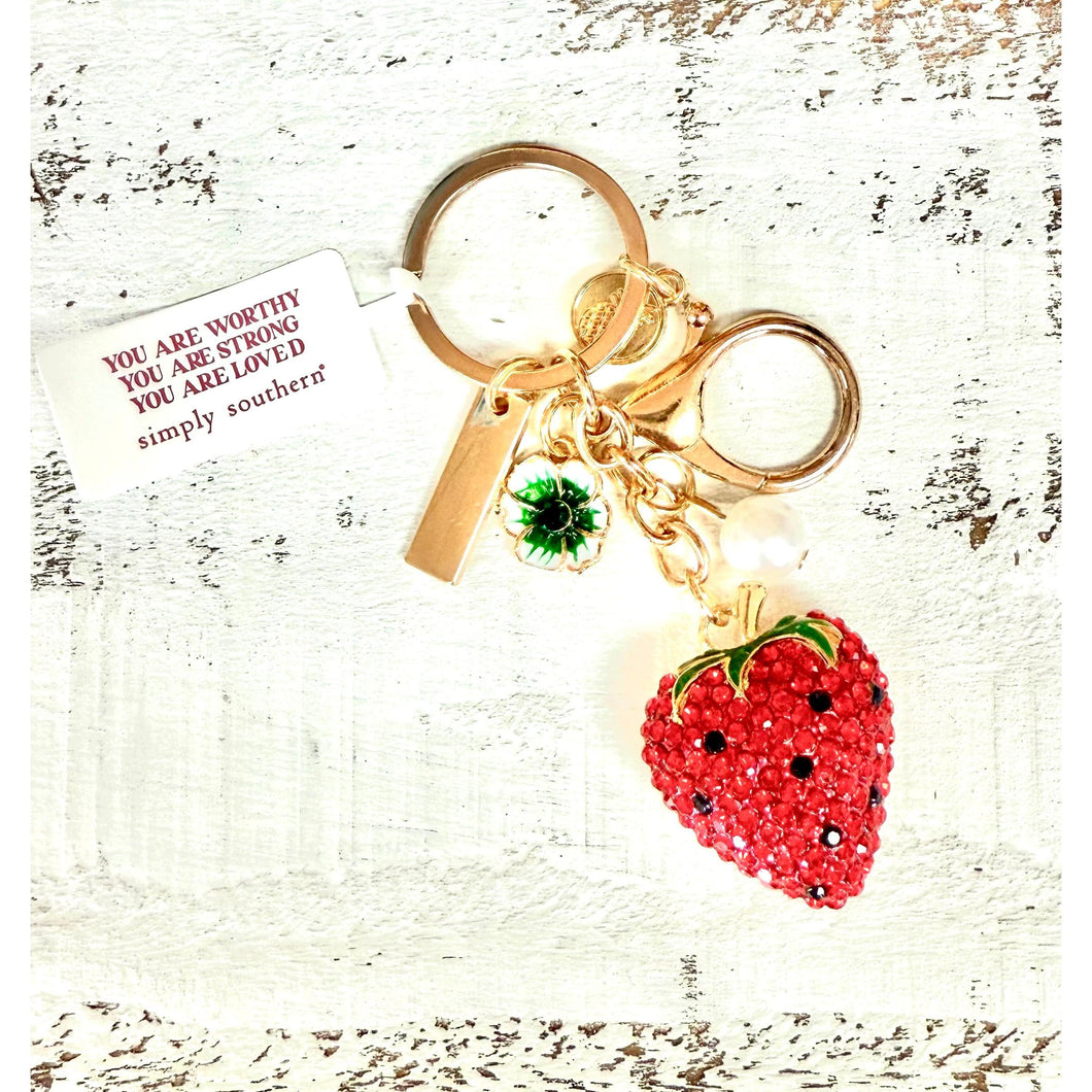 Bag Charm~Strawberry~Simply Southern