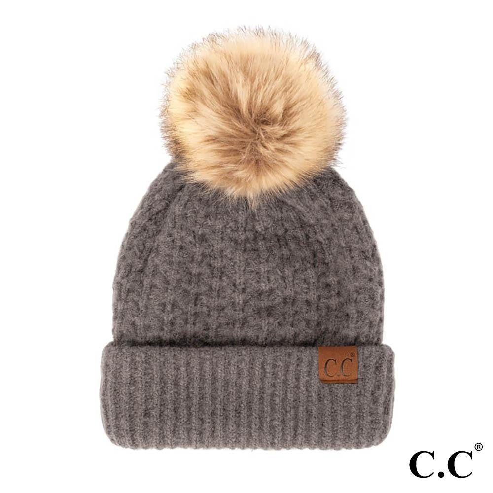 CC Pom Beanie~Earth Gray