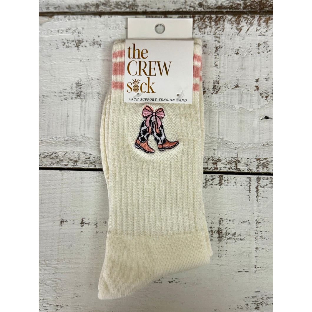 Embroidered Crew Socks~Boot~Simply Southern