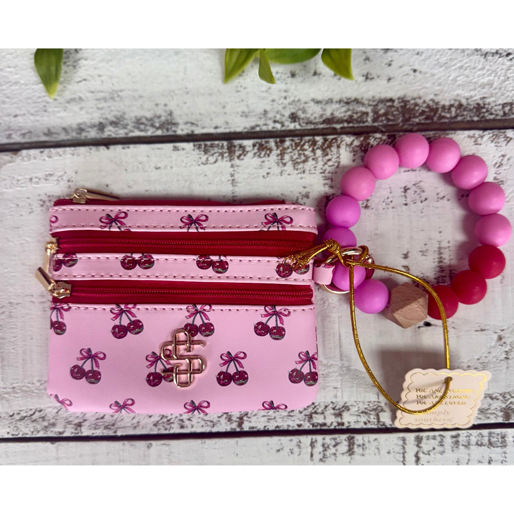 Bead Bangle Wallet By Simply Southern~Cherry