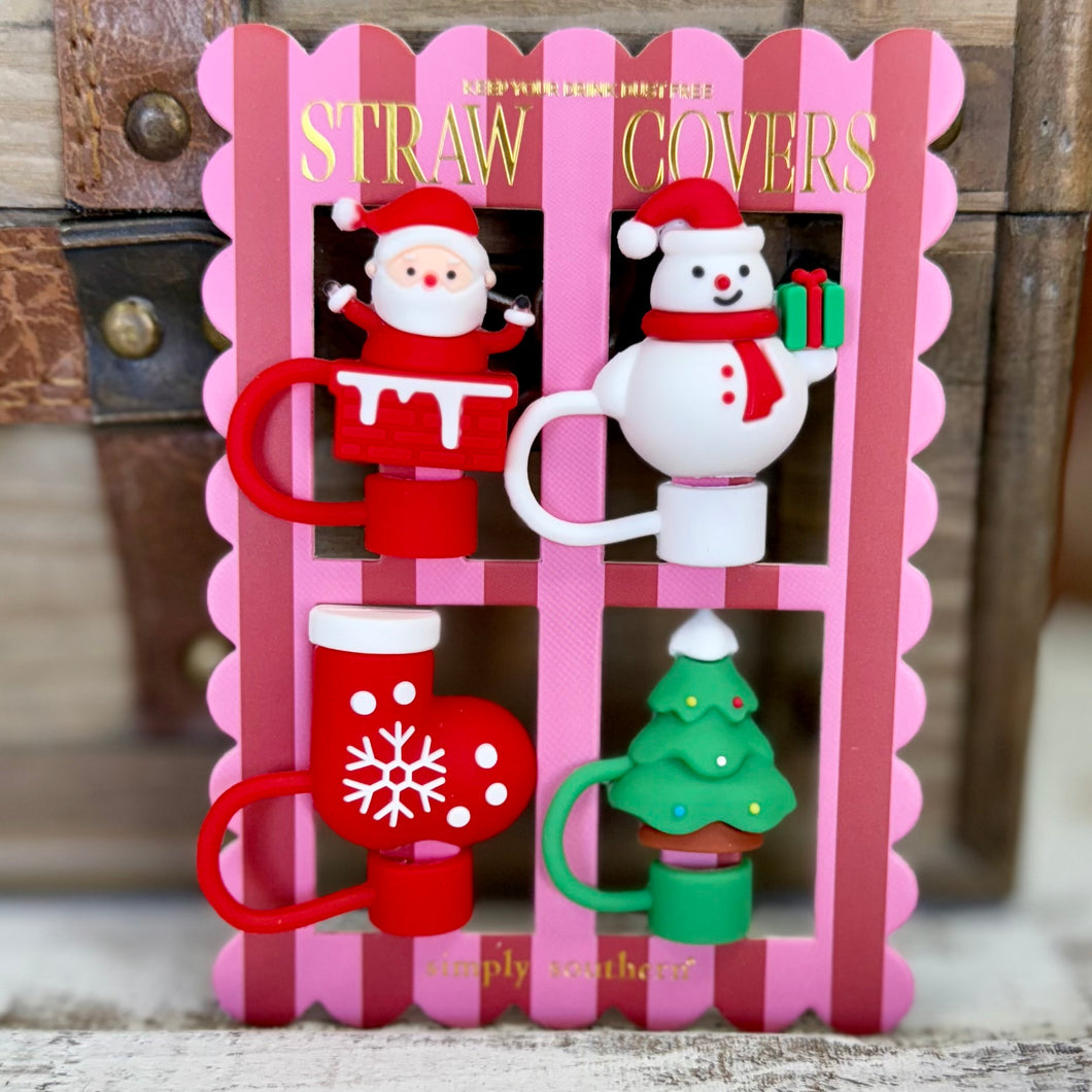 Straw Covers by Simply Southern~Santa