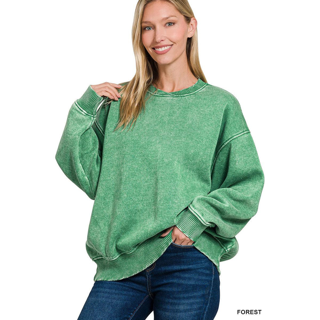 Everyday Oversized Sweatshirt~Forest Green