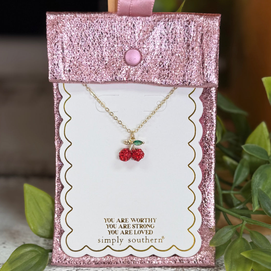Everyday Necklace~Cherry Red~Simply Southern