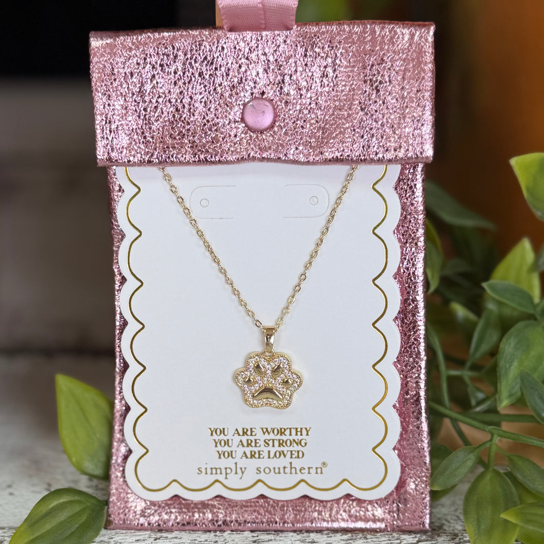 Everyday Necklace~Paw~Simply Southern