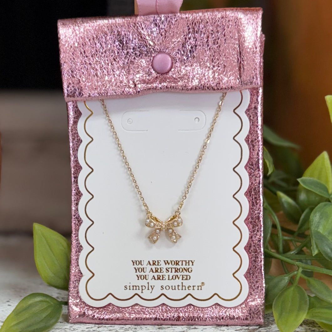 Everyday Necklace~Small Bow~Simply Southern