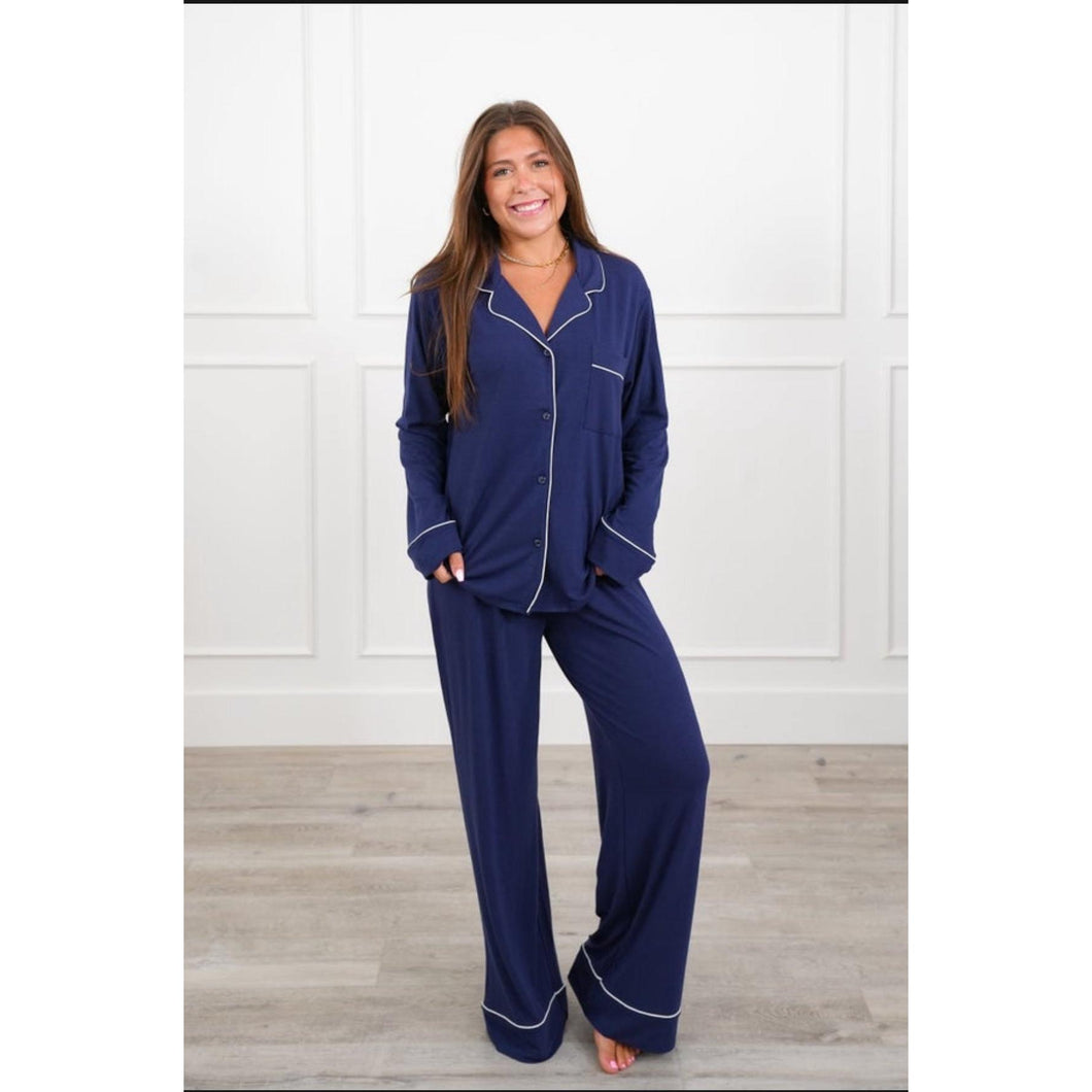 Midnight Lounge Pajama Set~Navy