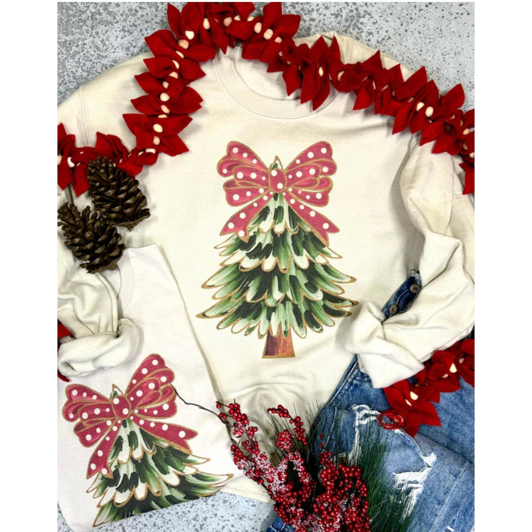 Polka Dot Bow Tree Tee
