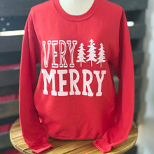 Load image into Gallery viewer, Very Merry Sweatshirt~Red
