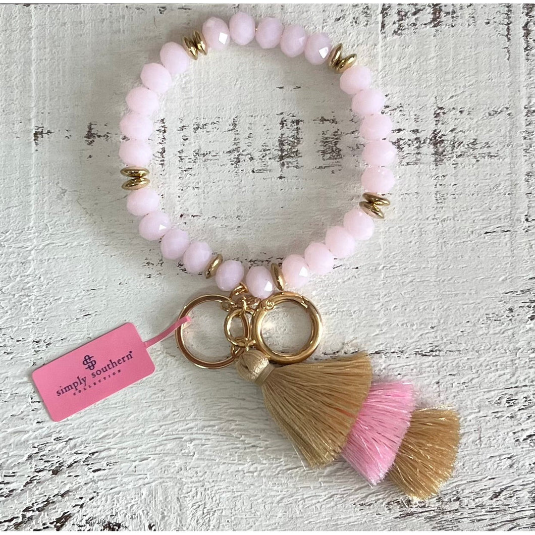 Beaded Bangle Keychain by Simply Southern~Pink
