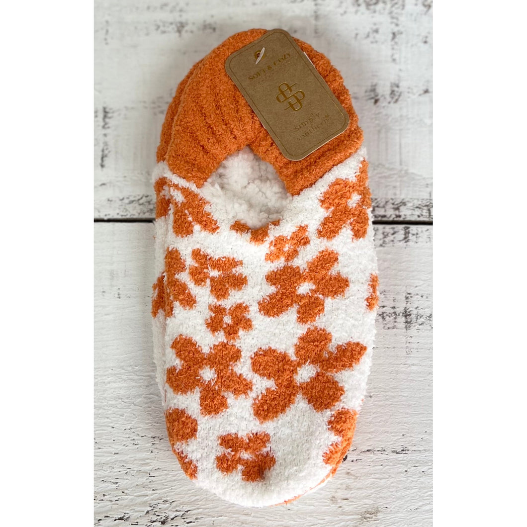 Slipper Socks by Simply Southern~Daisy Orange