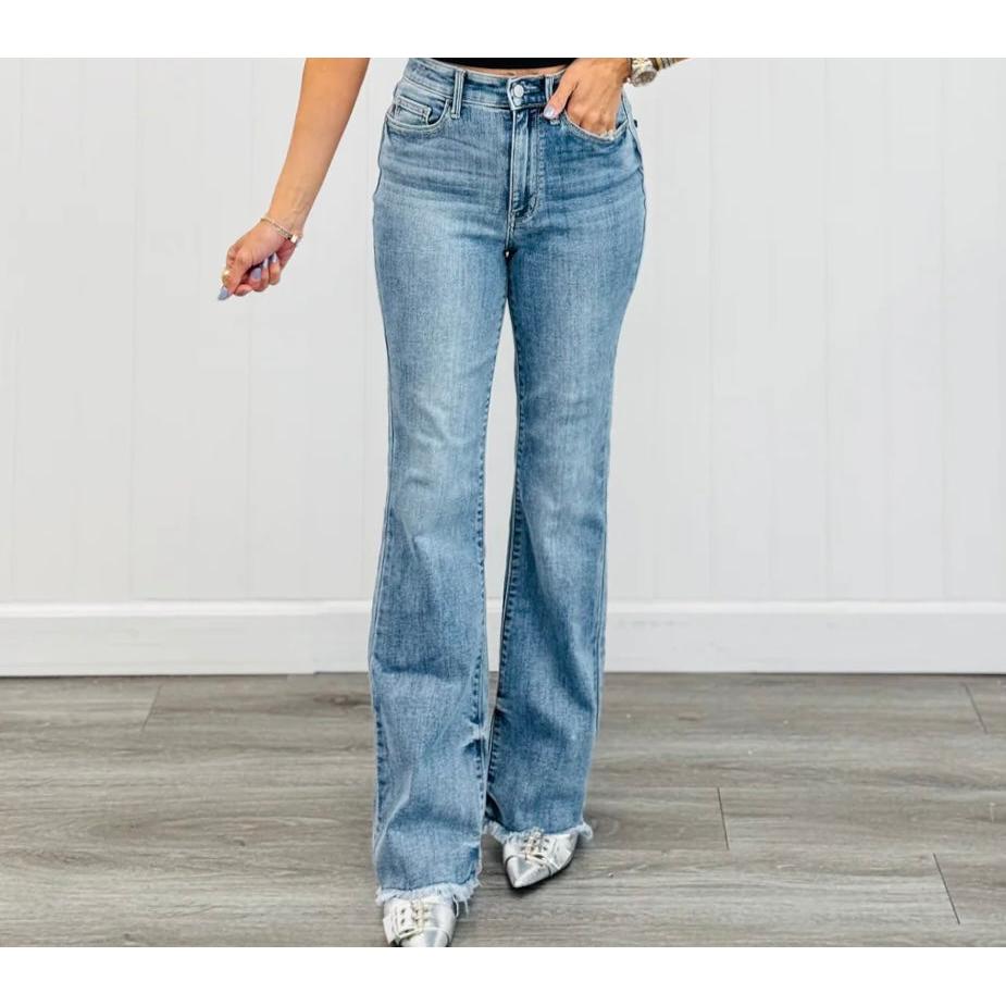Judy Blue~Fray Hem Bootcut