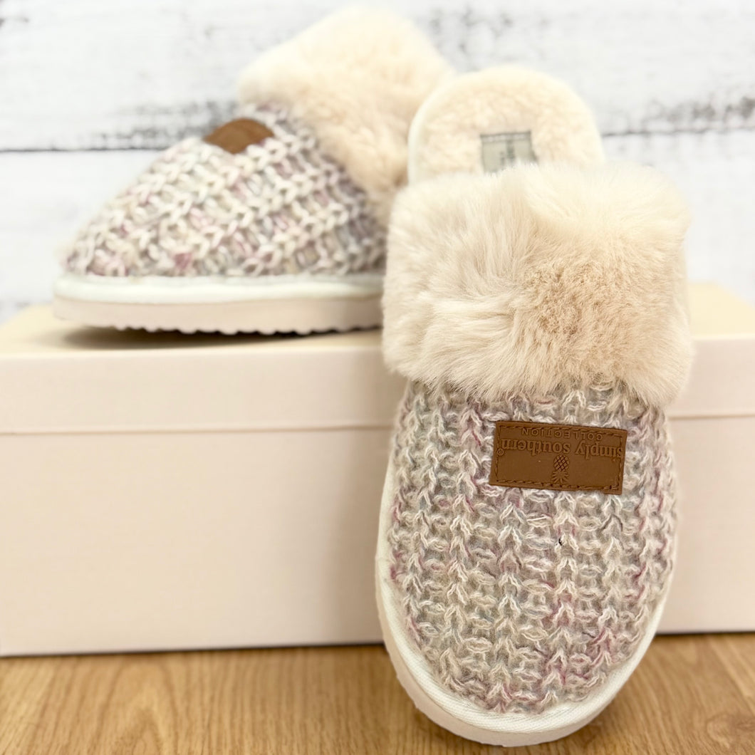Knit Flat Slipper~Light Gray by Simply Southern