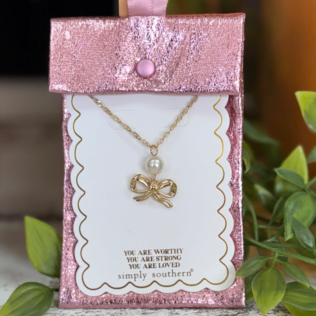Everyday Necklace~Bow~Simply Southern