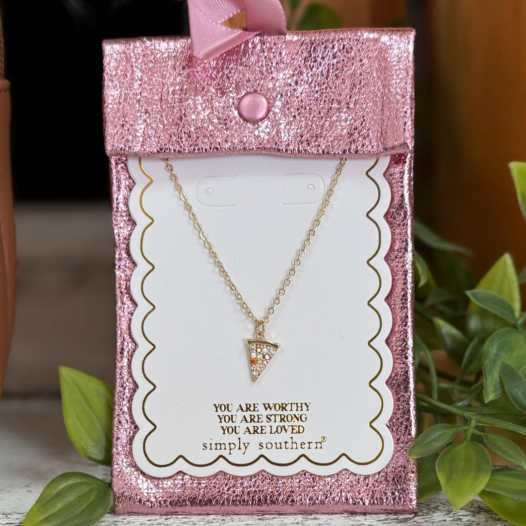 Everyday Necklace~Pizza~Simply Southern