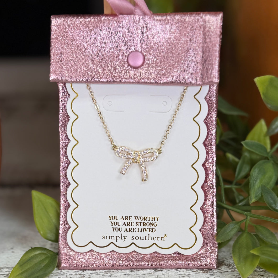 Everyday Necklace~Large Bow~Simply Southern