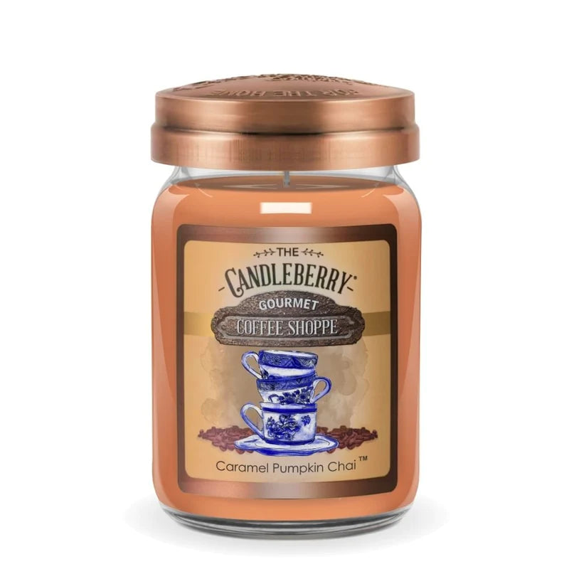 Candleberry Candle Coffee Shoppe~Caramel Pumpkin Chai 26oz