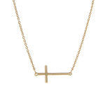 Cross Necklace Gold Tone