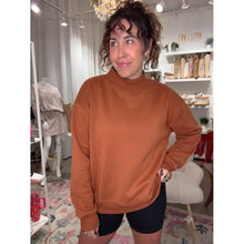 Load image into Gallery viewer, Mock Neck Sweatshirt~Chili
