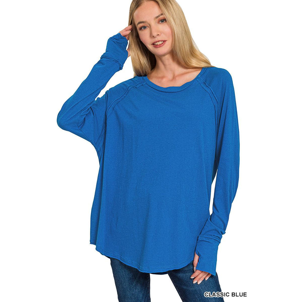 Basic Long Sleeve Tee~Blue